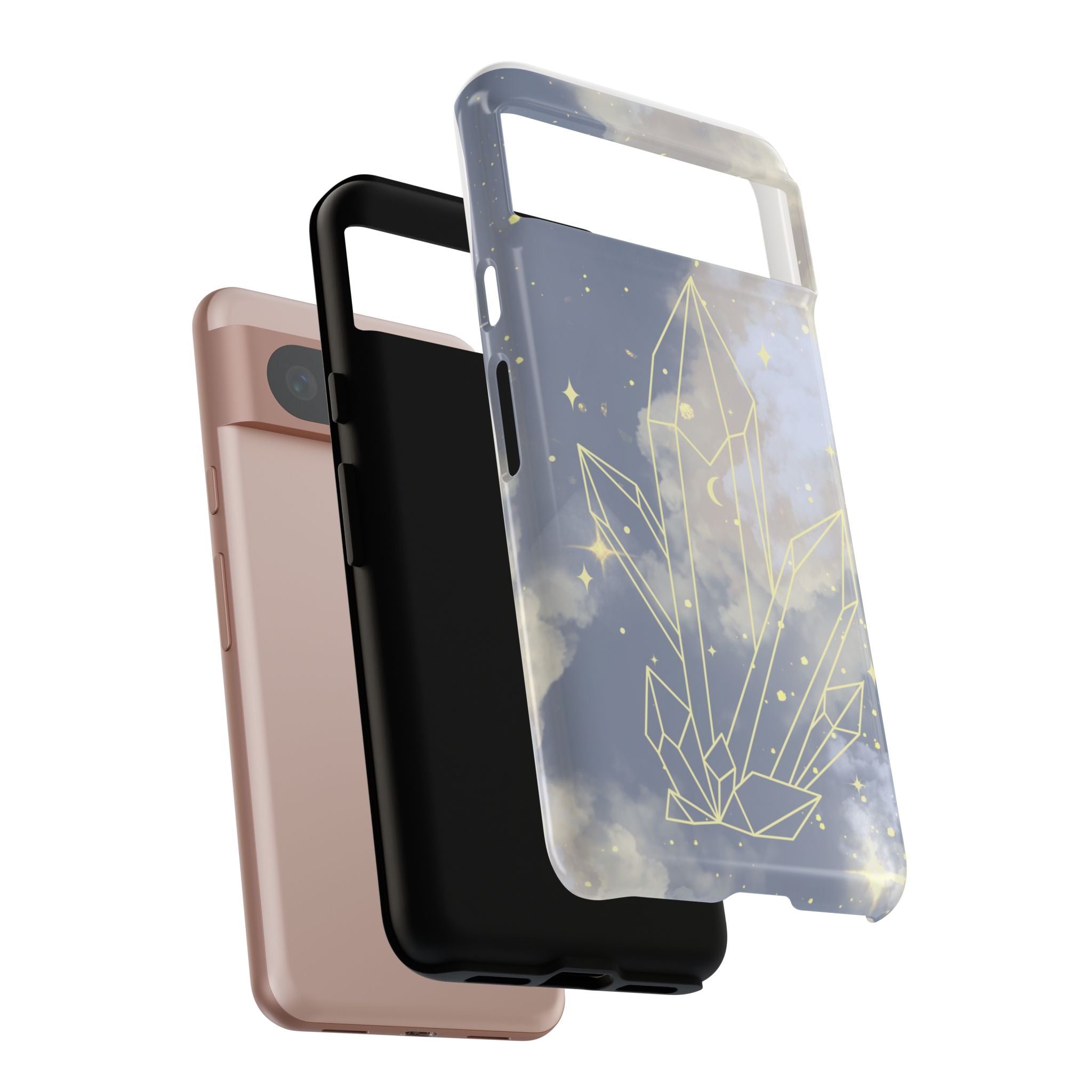 Crystal Moon Tough Phone Case — Mystical Cloudy Sky Protective Cover