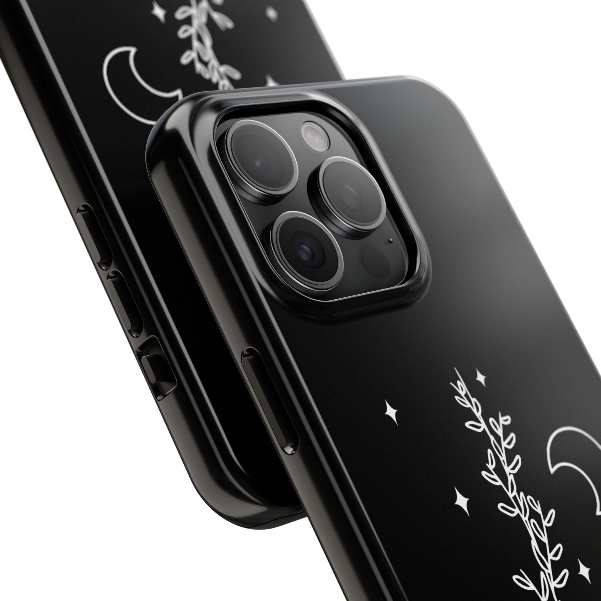 Floral Moon Tough Phone Case – Night Sky Botanical Phone Cover