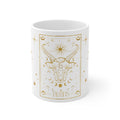 Taurus Zodiac Mug — Gold Astrology Ceramic Coffee Cup (11oz)