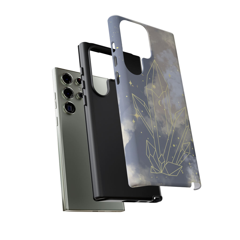 Crystal Moon Tough Phone Case — Mystical Cloudy Sky Protective Cover