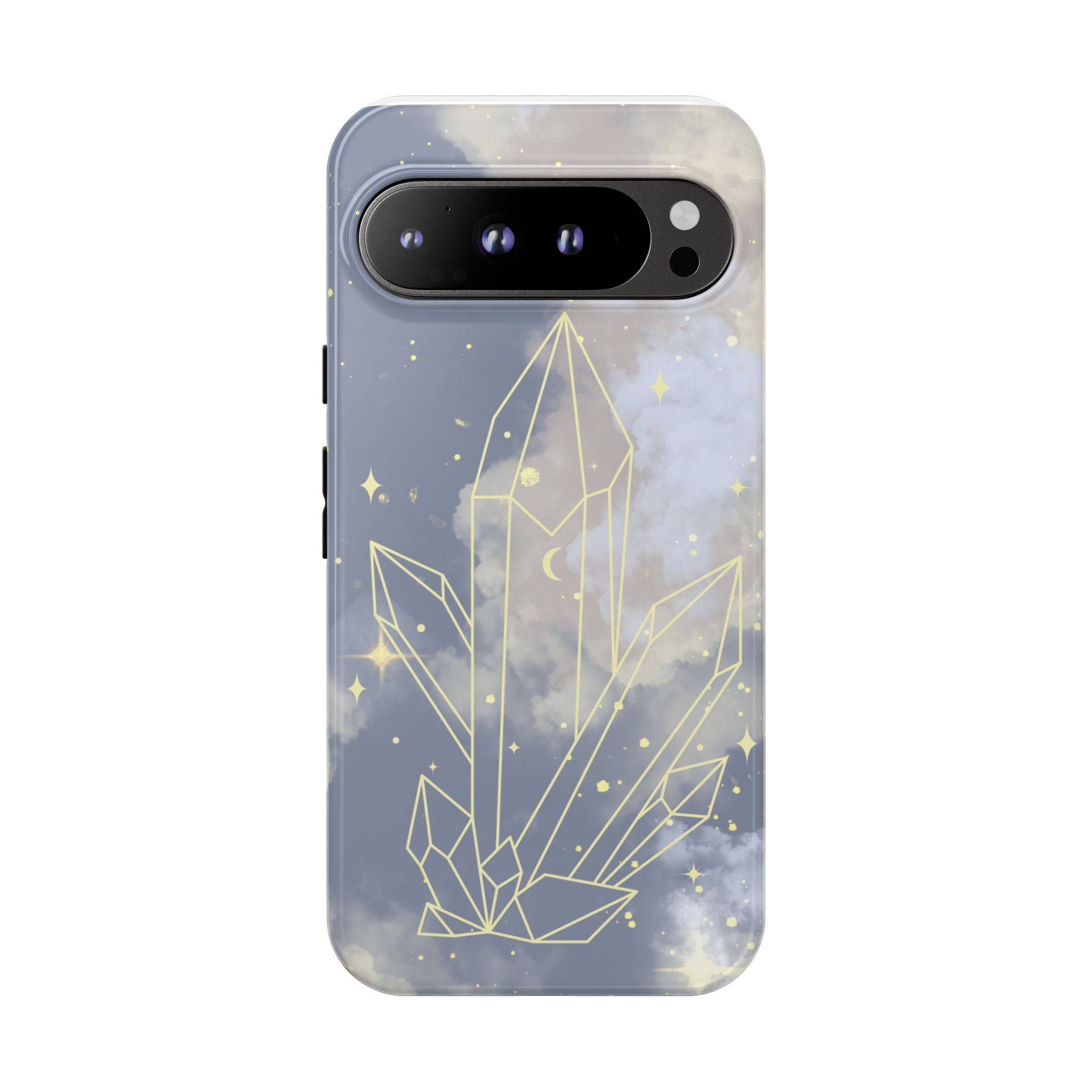 Crystal Moon Tough Phone Case — Mystical Cloudy Sky Protective Cover