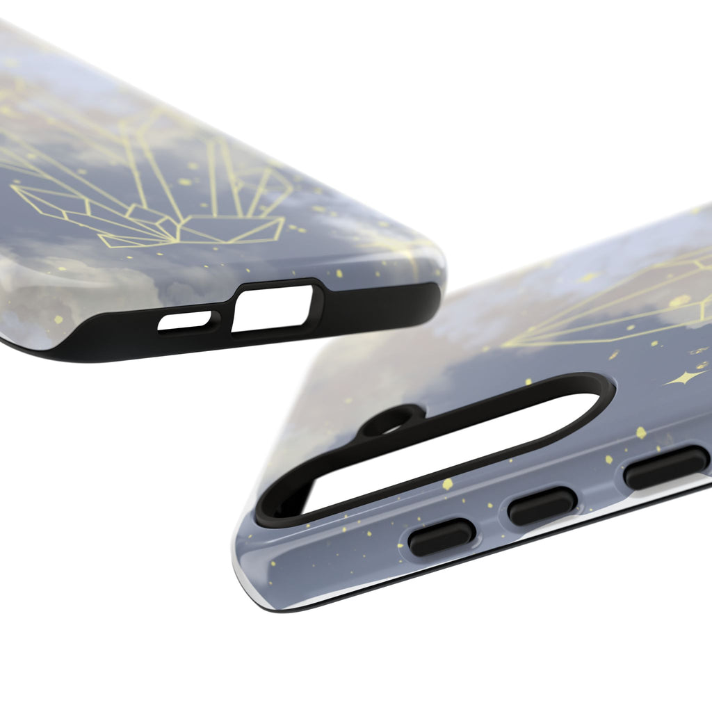 Crystal Moon Tough Phone Case — Mystical Cloudy Sky Protective Cover