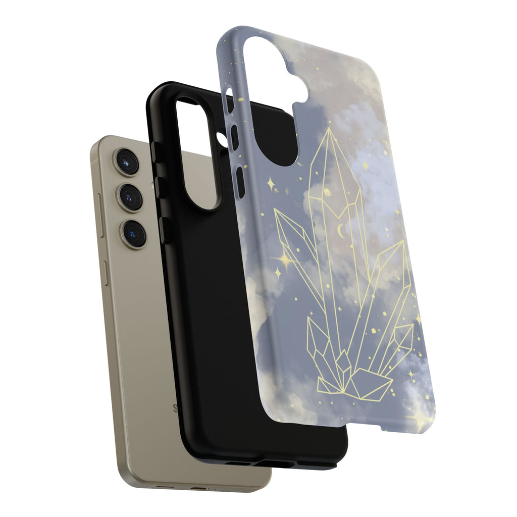 Crystal Moon Tough Phone Case — Mystical Cloudy Sky Protective Cover