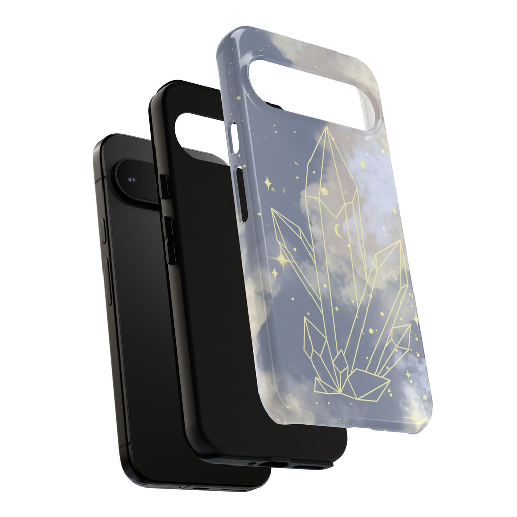 Crystal Moon Tough Phone Case — Mystical Cloudy Sky Protective Cover