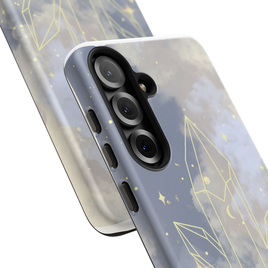 Crystal Moon Tough Phone Case — Mystical Cloudy Sky Protective Cover