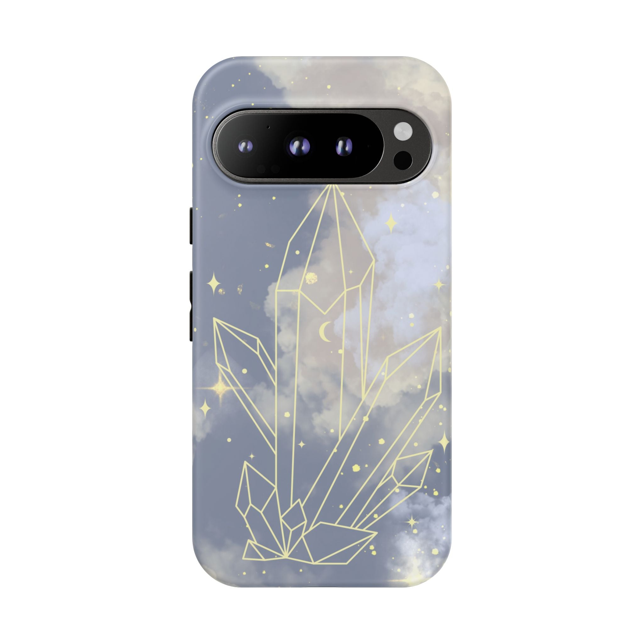Crystal Moon Tough Phone Case — Mystical Cloudy Sky Protective Cover