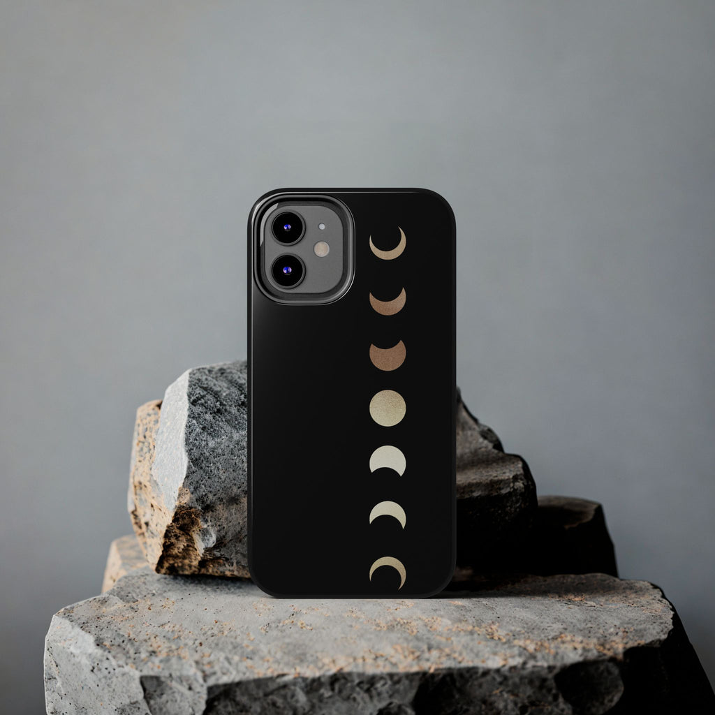 Moon Phase Tough Phone Case — Minimalist Celestial iPhone Protector