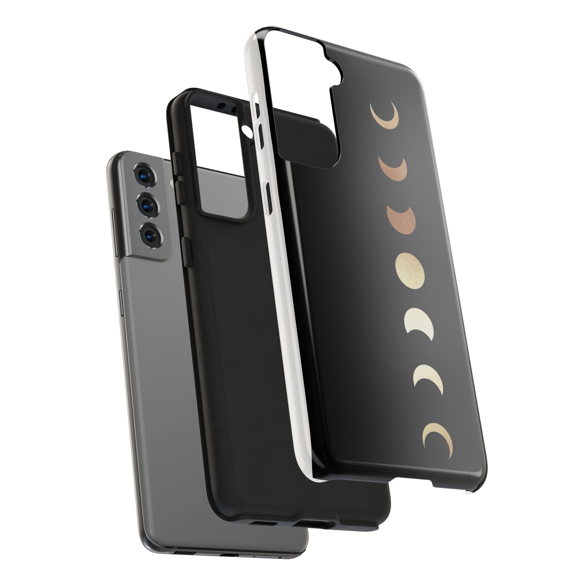 Moon Phase Tough Phone Case — Minimalist Celestial iPhone Protector
