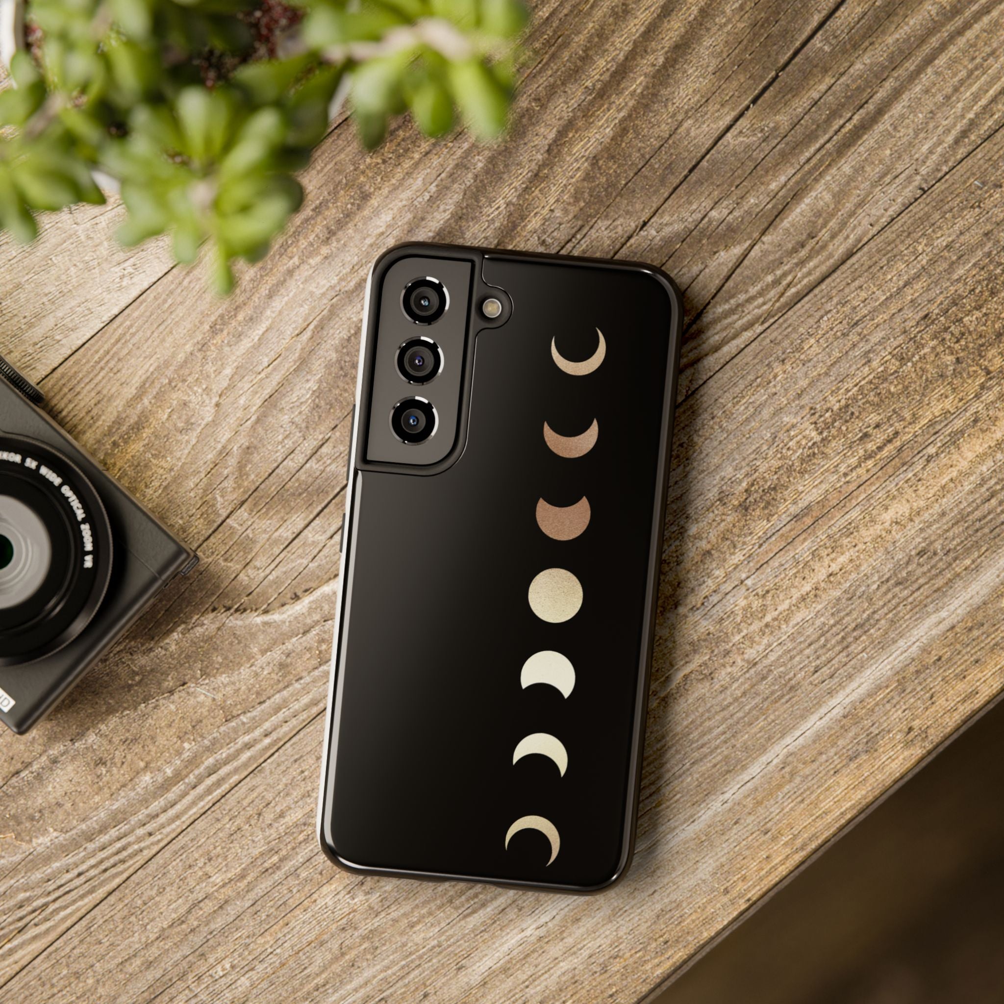 Moon Phase Tough Phone Case — Minimalist Celestial iPhone Protector