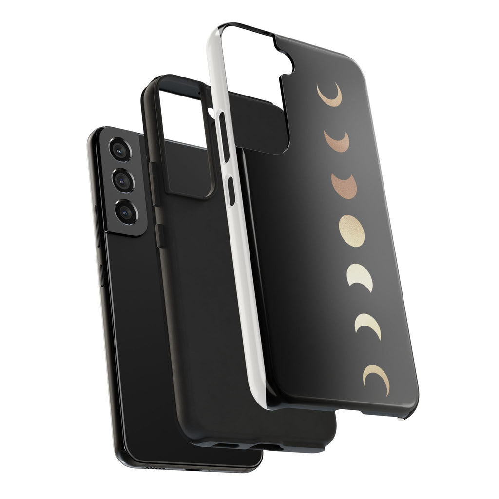 Moon Phase Tough Phone Case — Minimalist Celestial iPhone Protector