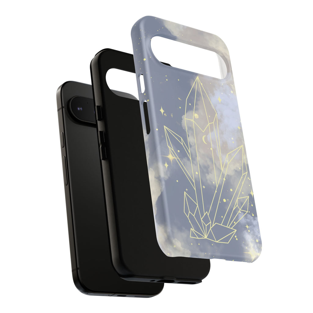 Crystal Moon Tough Phone Case — Mystical Cloudy Sky Protective Cover