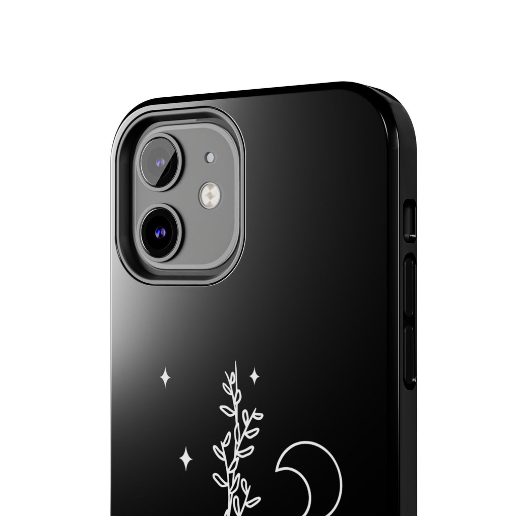 Floral Moon Tough Phone Case – Night Sky Botanical Phone Cover