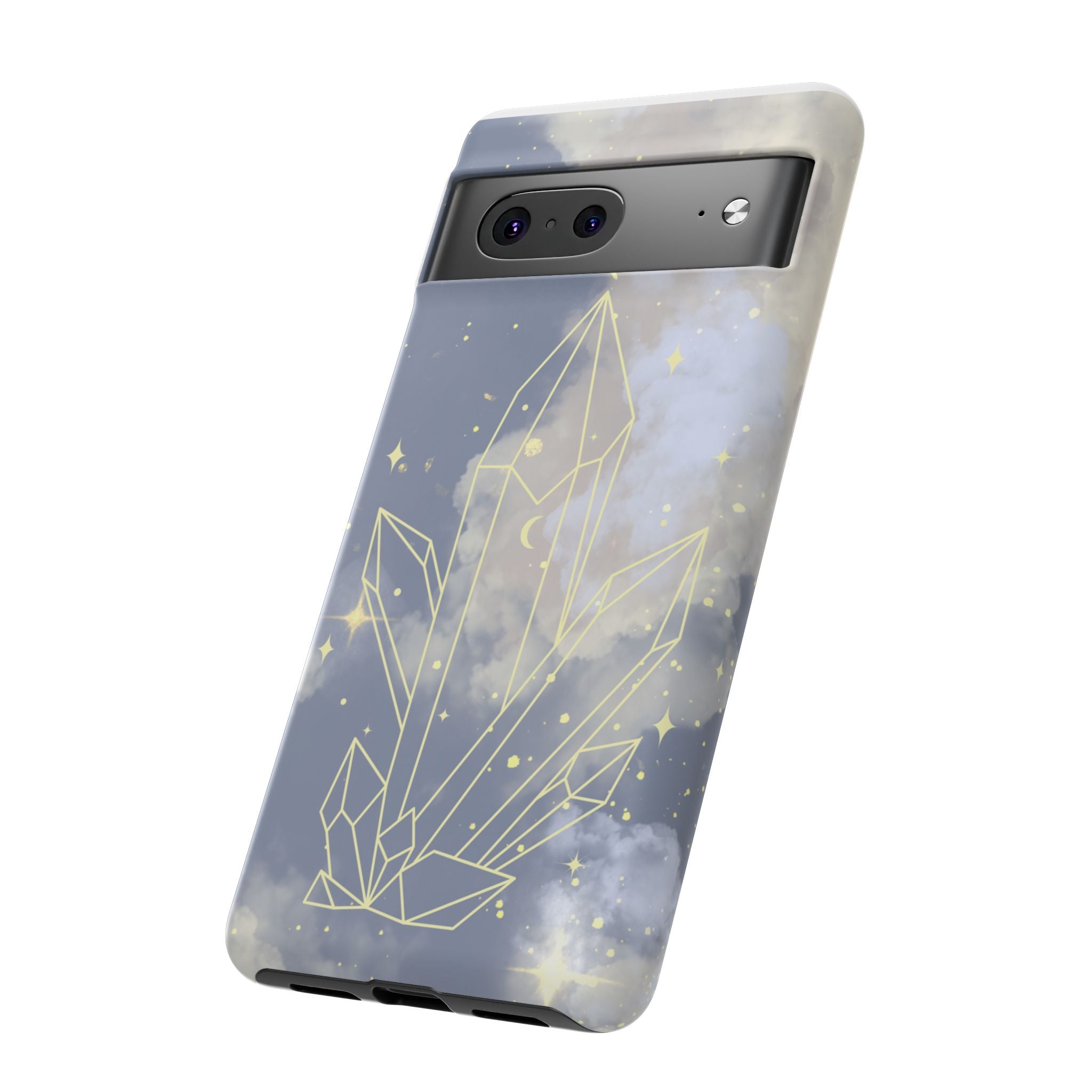 Crystal Moon Tough Phone Case — Mystical Cloudy Sky Protective Cover