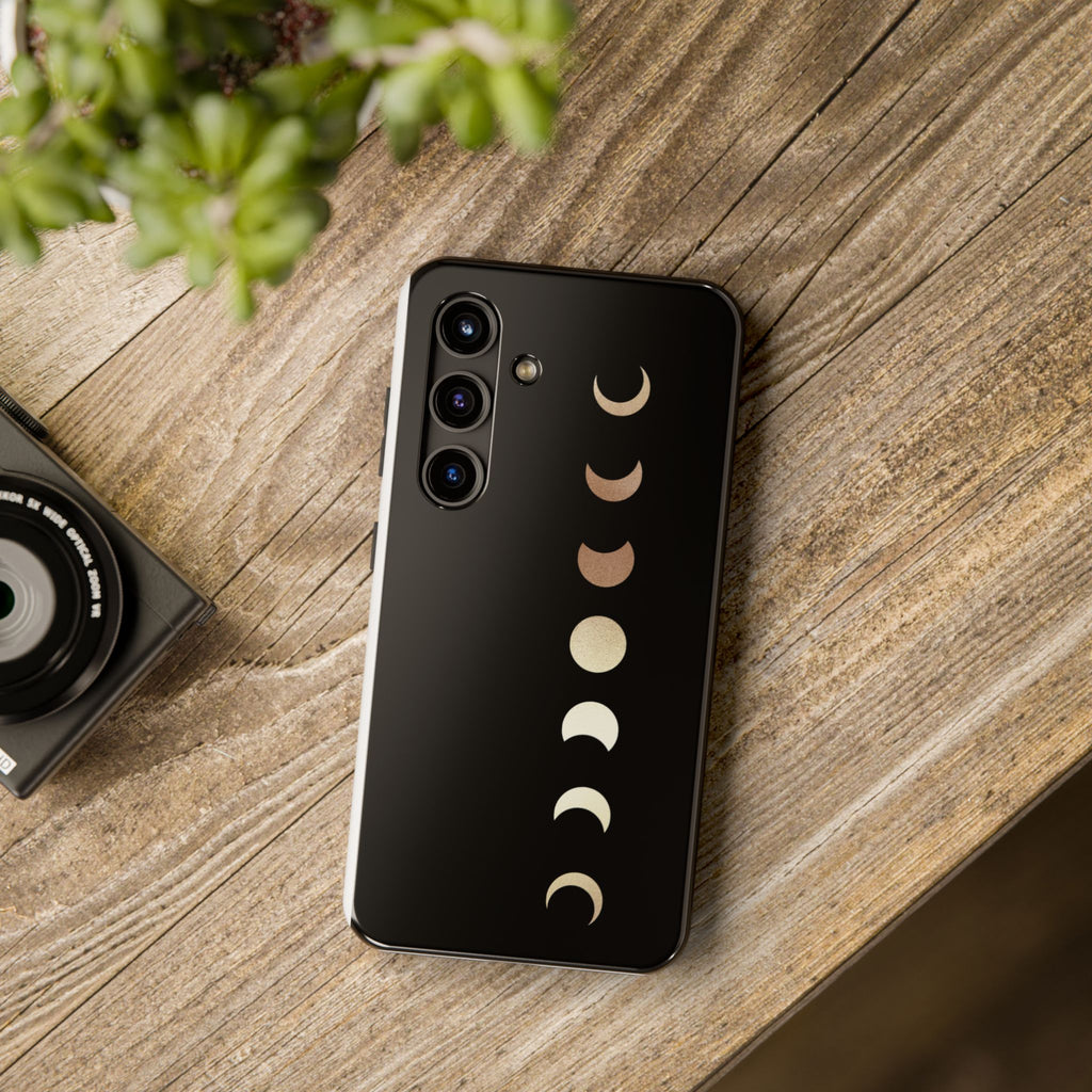 Moon Phase Tough Phone Case — Minimalist Celestial iPhone Protector