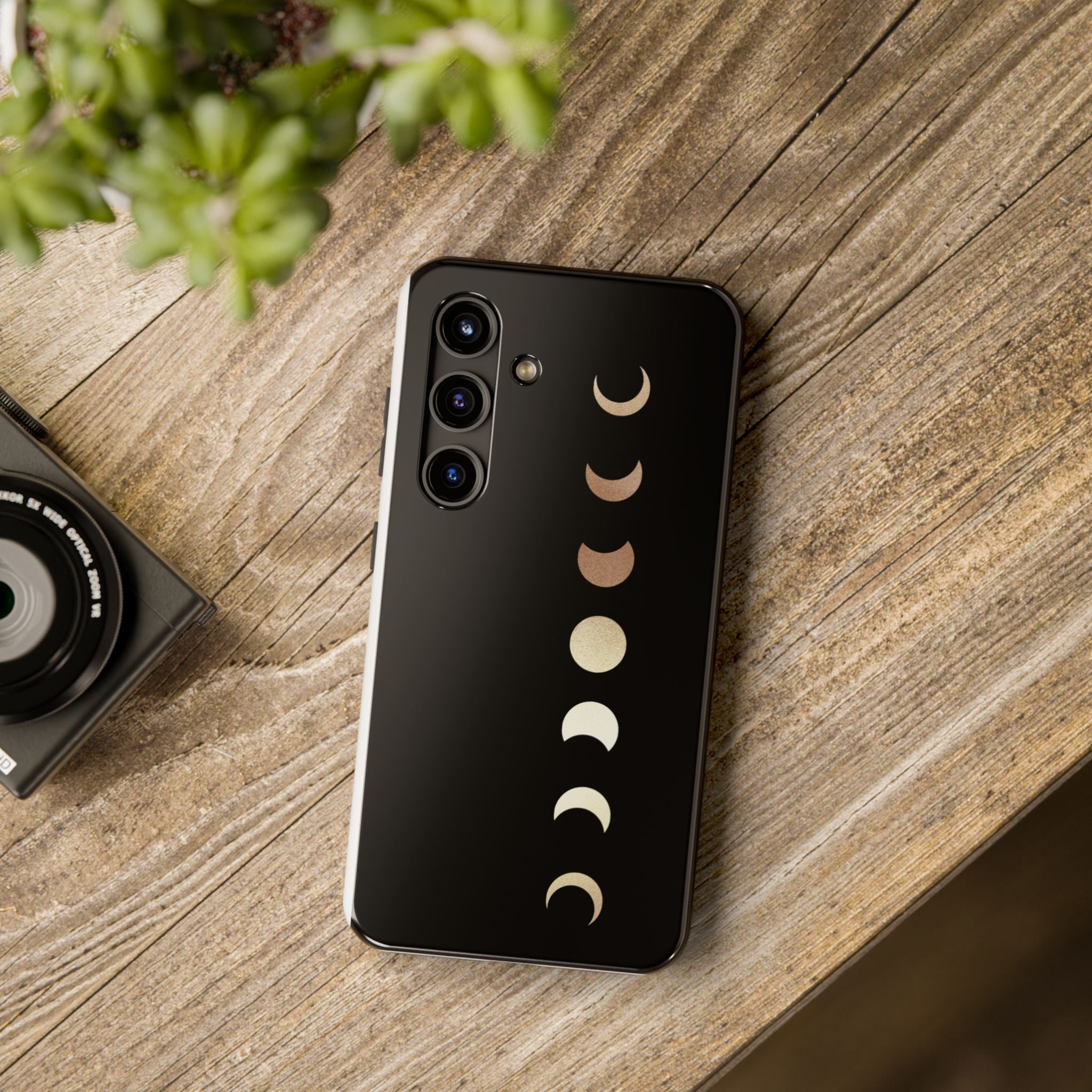 Moon Phase Tough Phone Case — Minimalist Celestial iPhone Protector