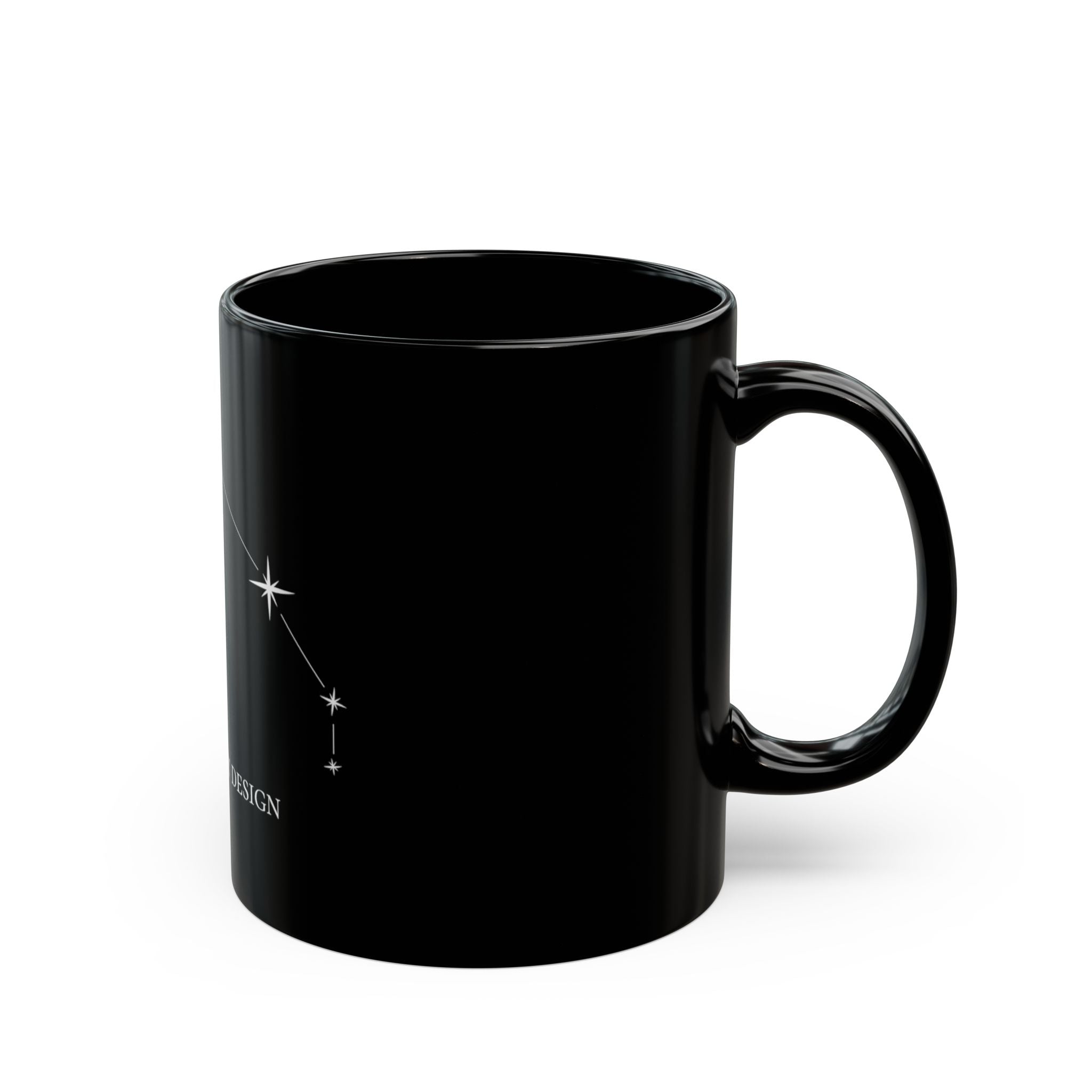 Aries - "Impulsive by Design" - Constellation Black Mug - Coffee Cup