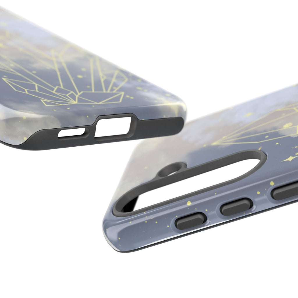 Crystal Moon Tough Phone Case — Mystical Cloudy Sky Protective Cover