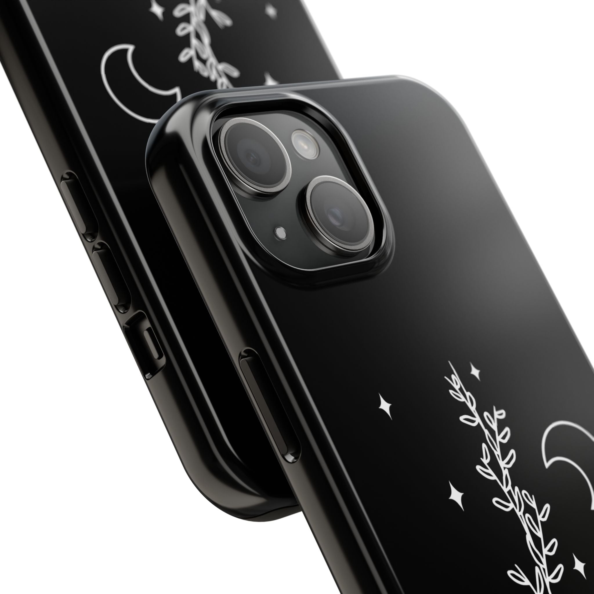 Floral Moon Tough Phone Case – Night Sky Botanical Phone Cover