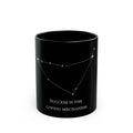 Capricorn Black Mug — 'Success Is the Coping Mechanism' Constellation Coffee Cup