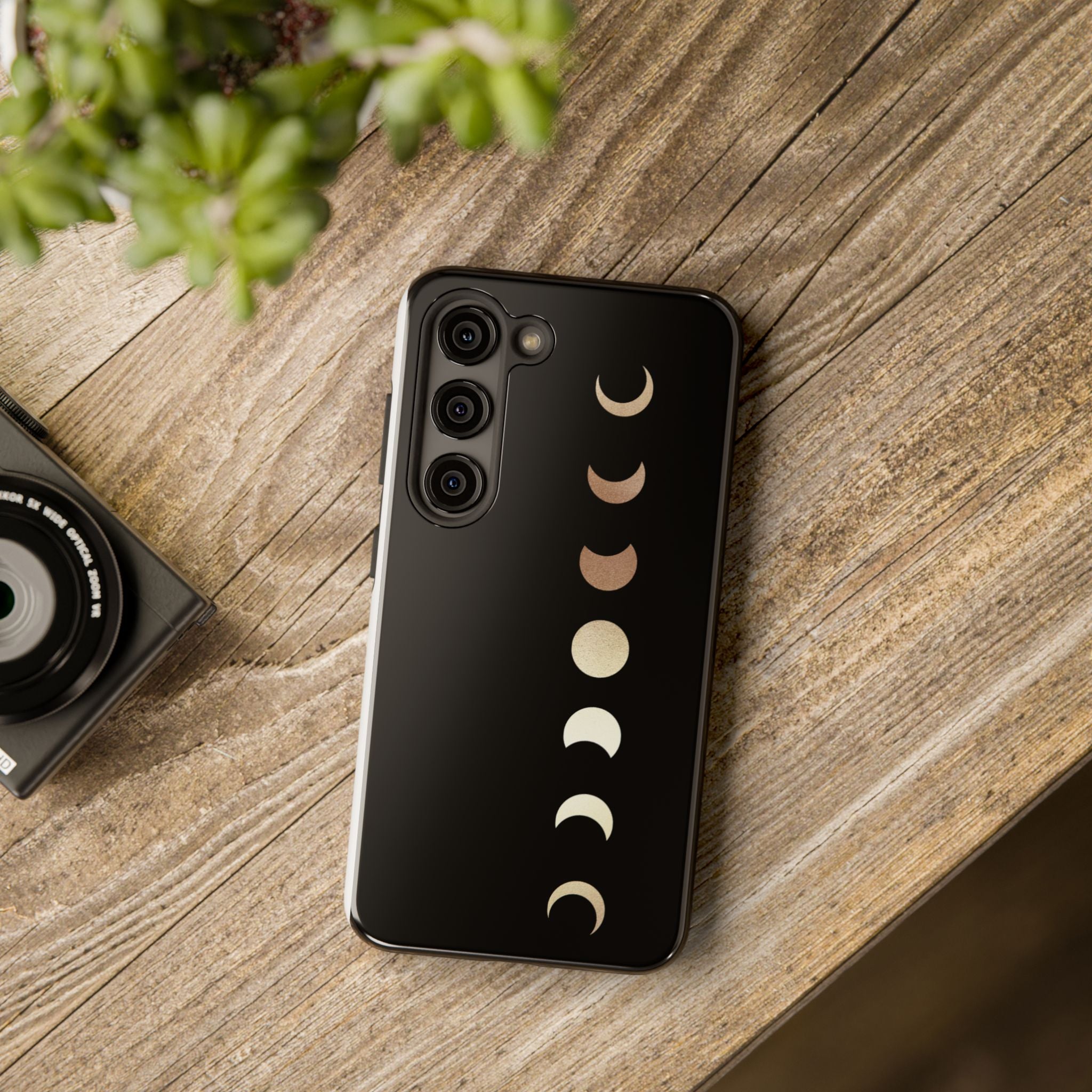 Moon Phase Tough Phone Case — Minimalist Celestial iPhone Protector