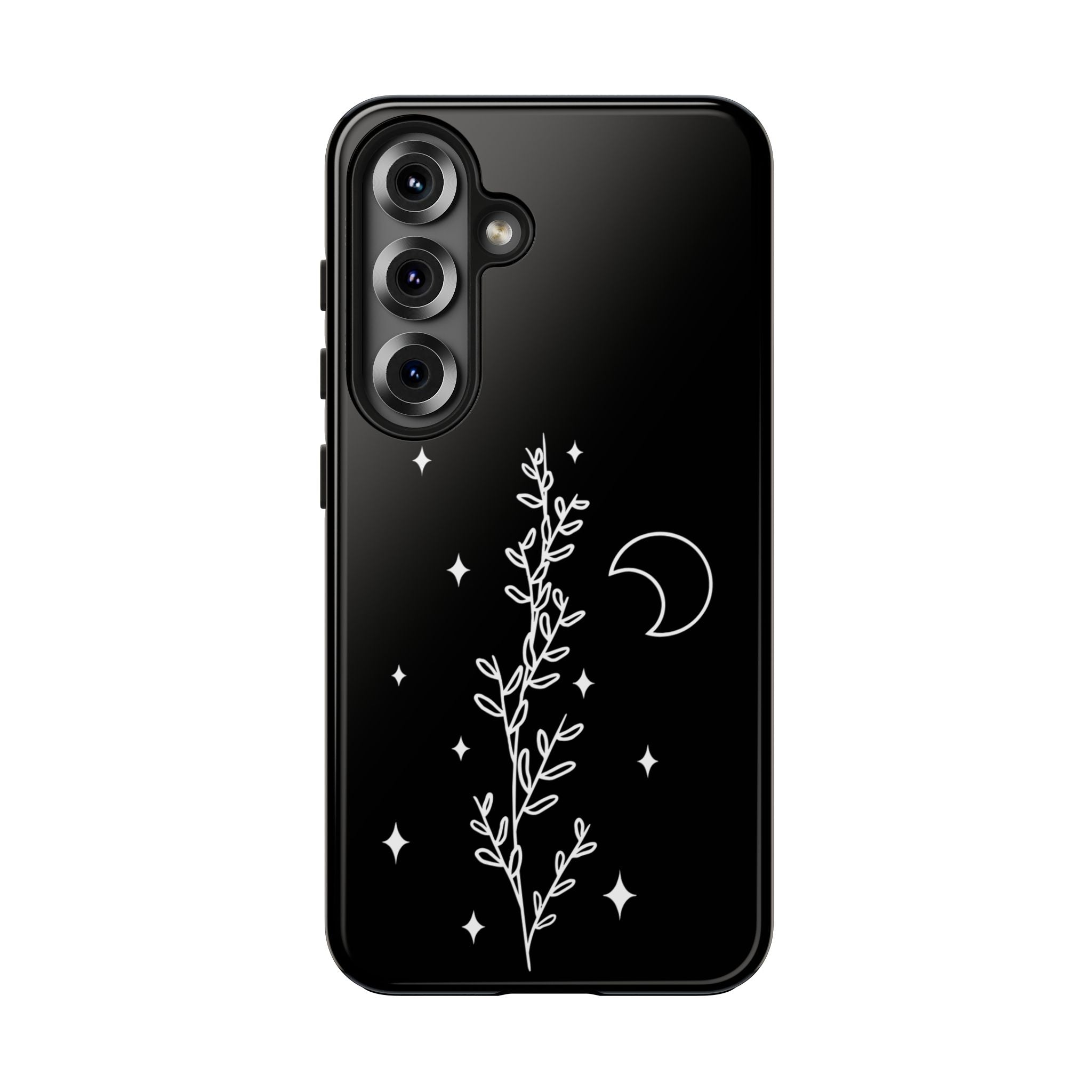 Floral Moon Tough Phone Case – Night Sky Botanical Phone Cover