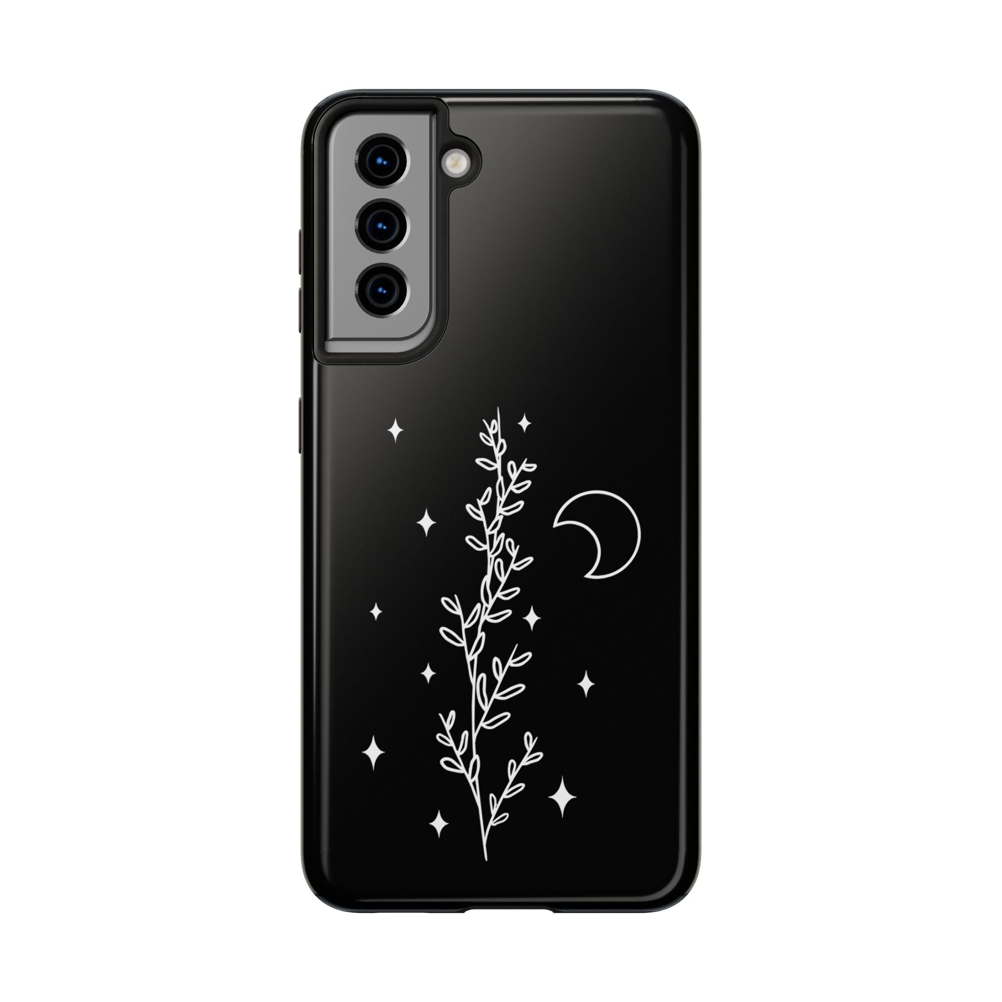 Floral Moon Tough Phone Case – Night Sky Botanical Phone Cover