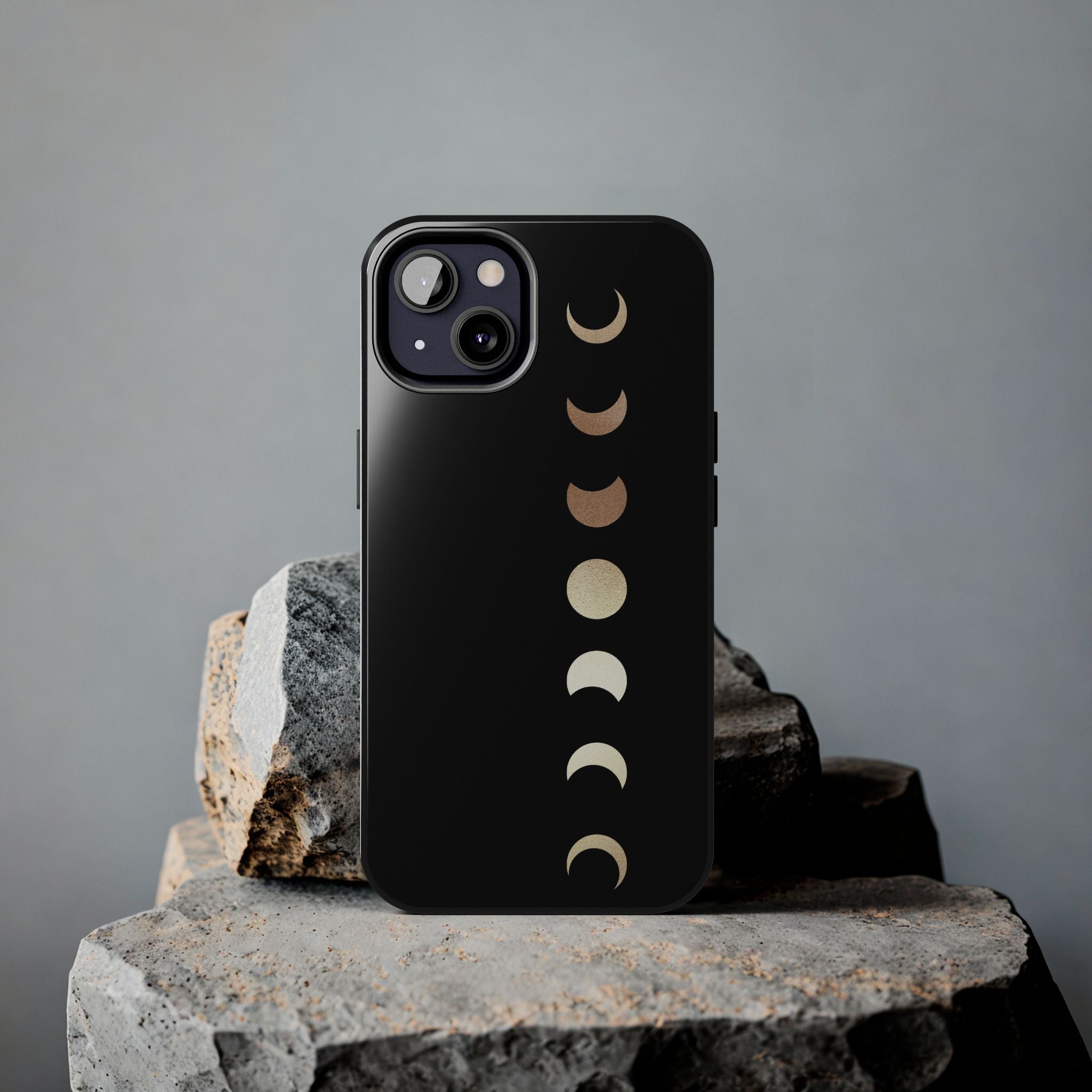 Moon Phase Tough Phone Case — Minimalist Celestial iPhone Protector