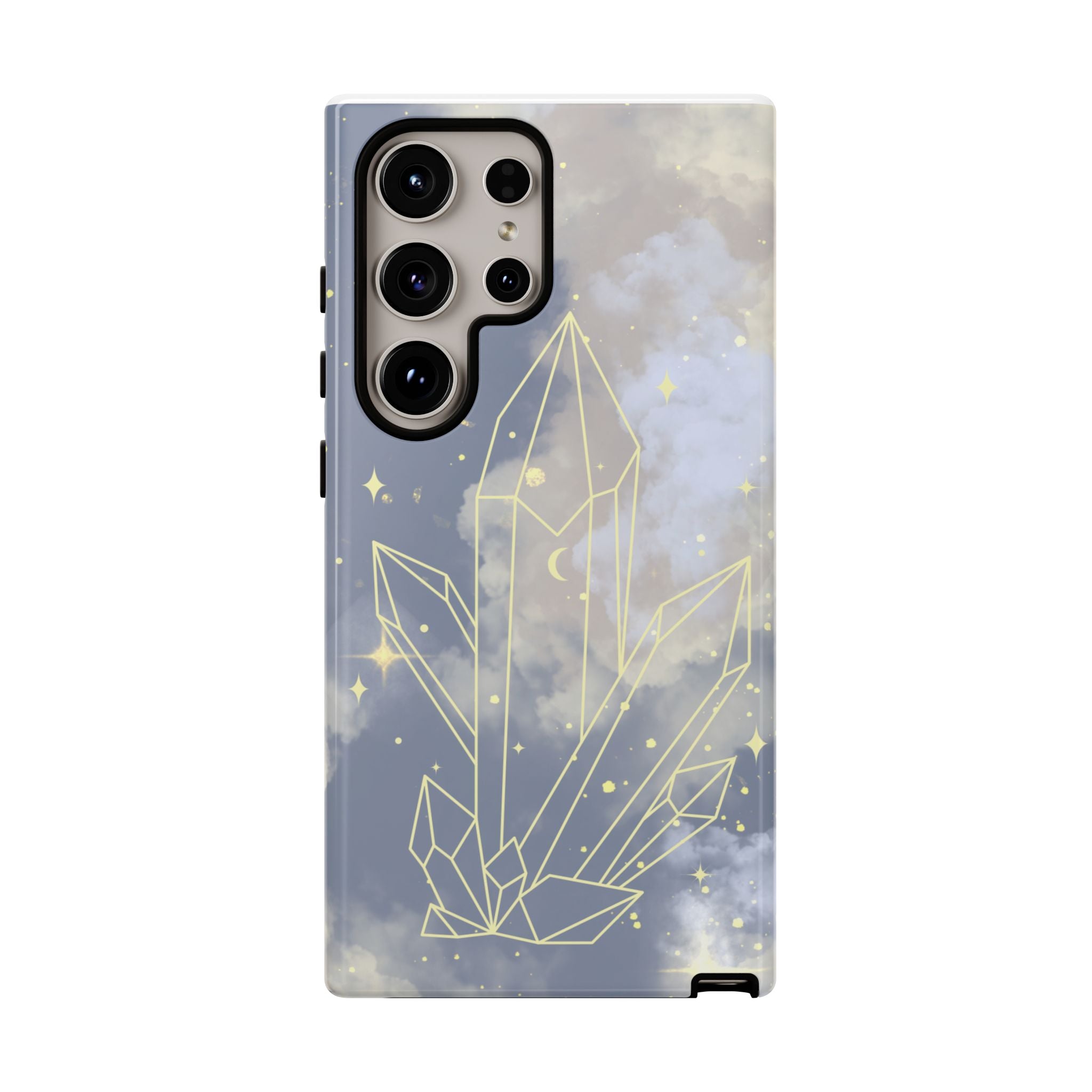 Crystal Moon Tough Phone Case — Mystical Cloudy Sky Protective Cover