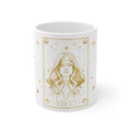 Virgo Astrology Mug — Gold Zodiac Ceramic Coffee Cup (11oz)