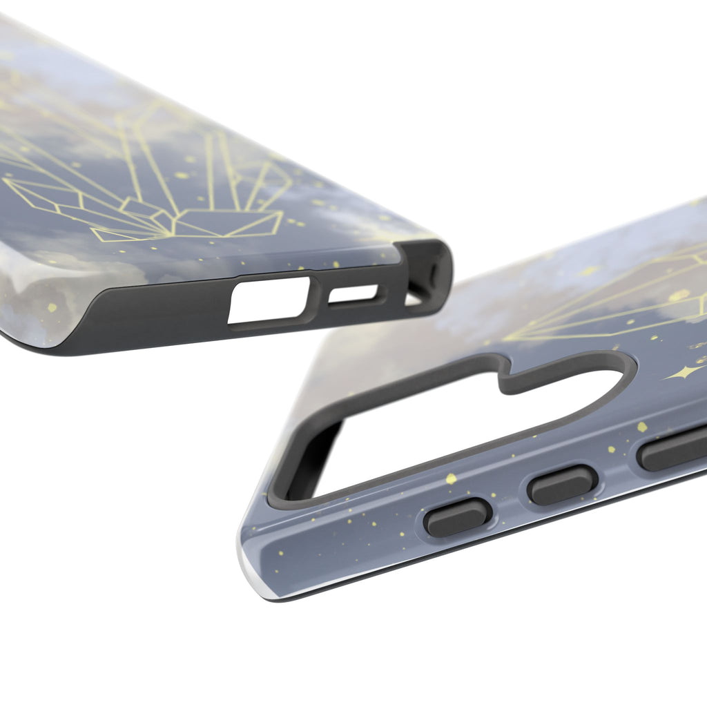 Crystal Moon Tough Phone Case — Mystical Cloudy Sky Protective Cover