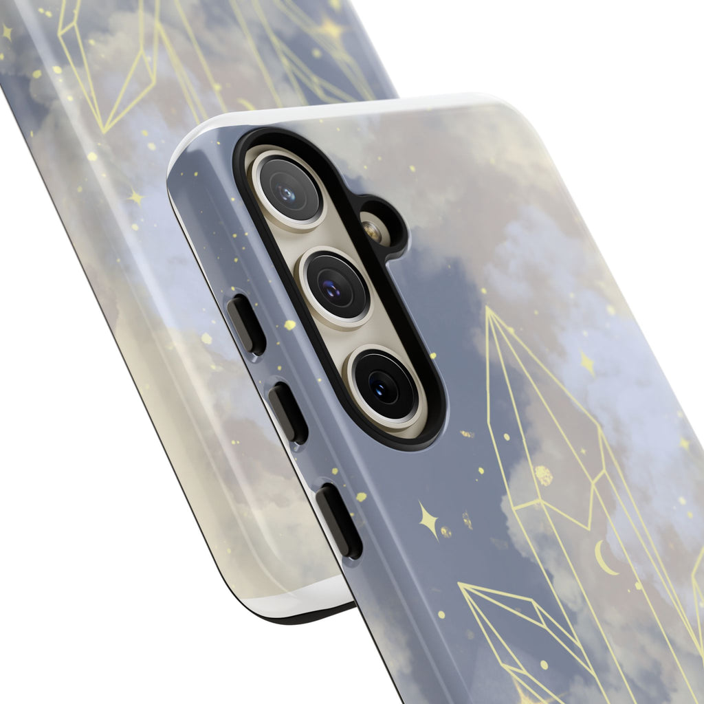 Crystal Moon Tough Phone Case — Mystical Cloudy Sky Protective Cover