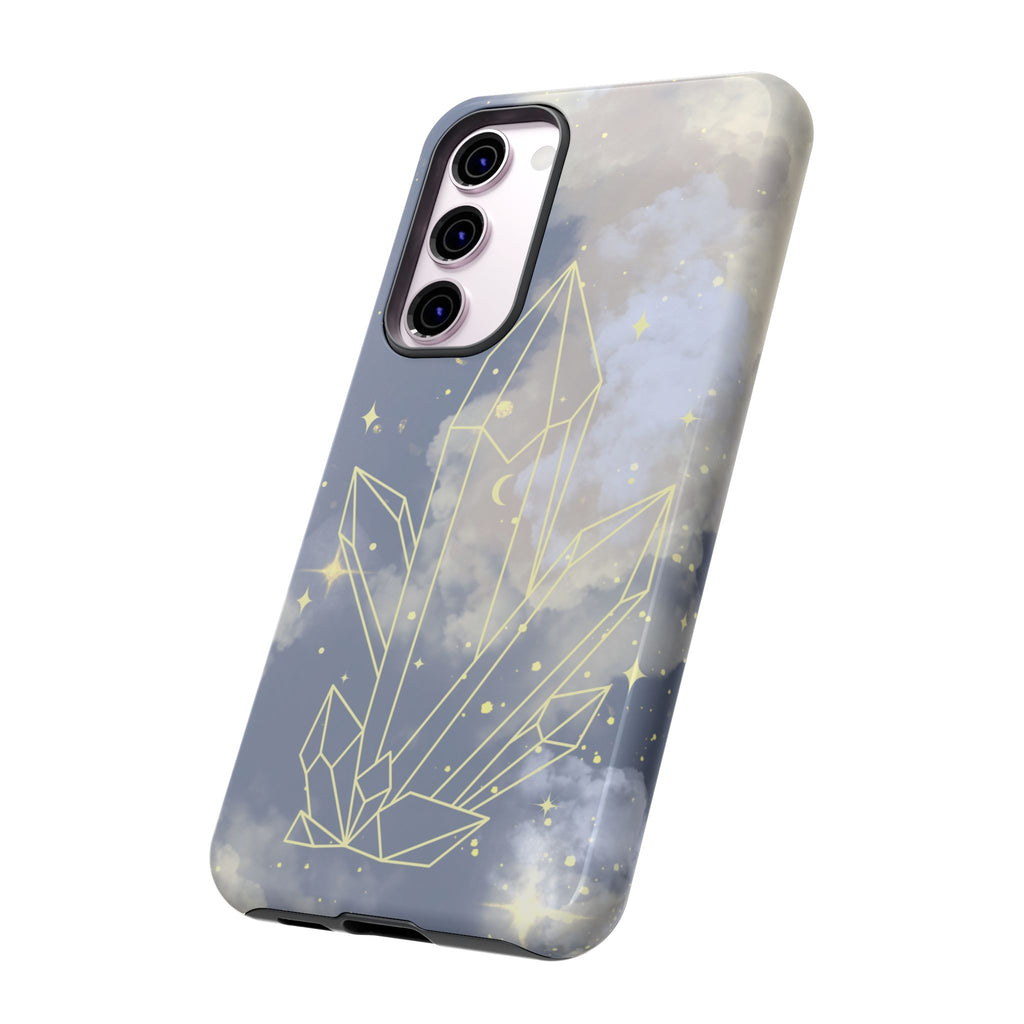 Crystal Moon Tough Phone Case — Mystical Cloudy Sky Protective Cover