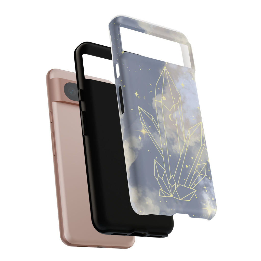 Crystal Moon Tough Phone Case — Mystical Cloudy Sky Protective Cover