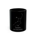 Virgo Constellation Mug - Anxiety But Organized - Black Mug – Astrology Coffee Cup