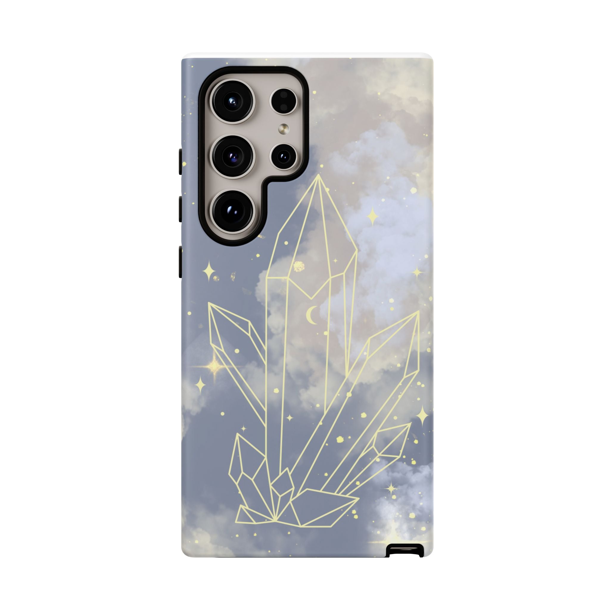Crystal Moon Tough Phone Case — Mystical Cloudy Sky Protective Cover