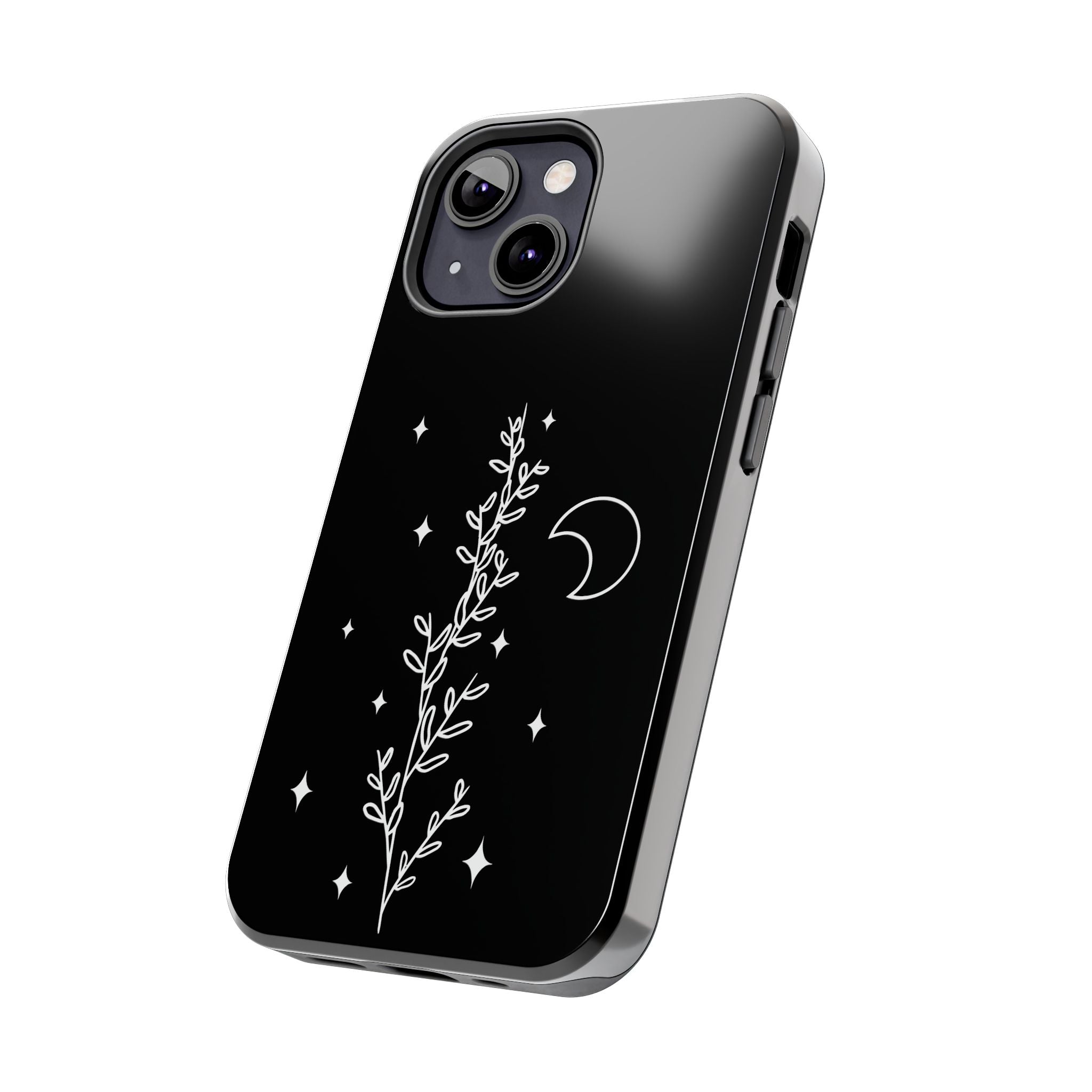 Floral Moon Tough Phone Case – Night Sky Botanical Phone Cover