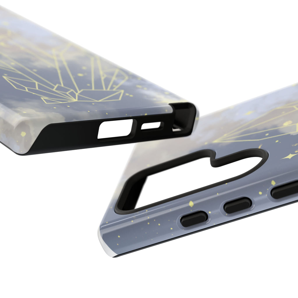 Crystal Moon Tough Phone Case — Mystical Cloudy Sky Protective Cover