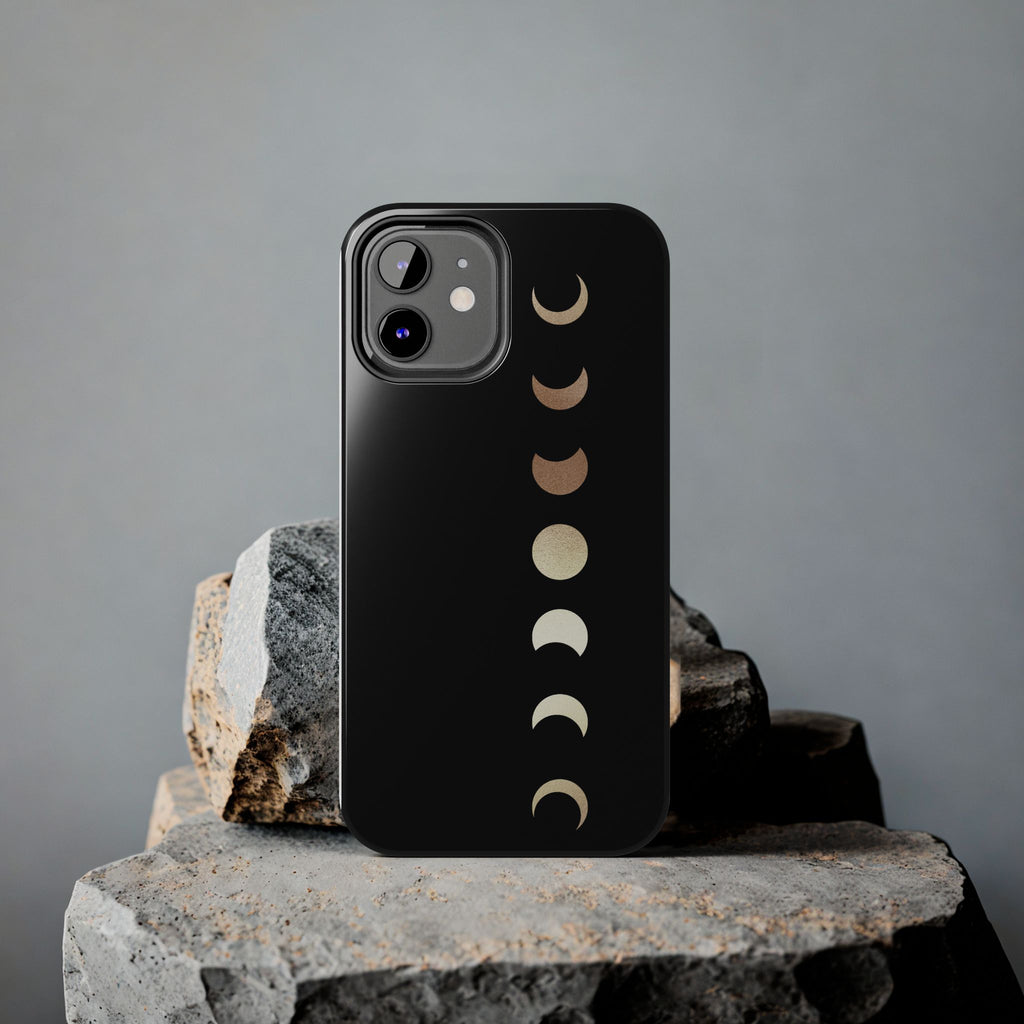 Moon Phase Tough Phone Case — Minimalist Celestial iPhone Protector