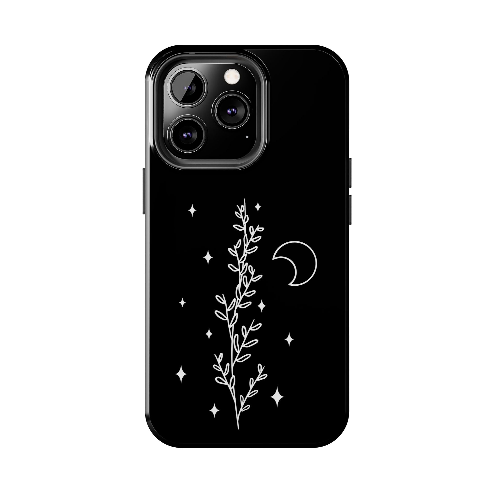 Floral Moon Tough Phone Case – Night Sky Botanical Phone Cover