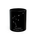 Aquarius 'Too Weird For Small Talk Black Mug' — Constellation Coffee Cup for Introverts