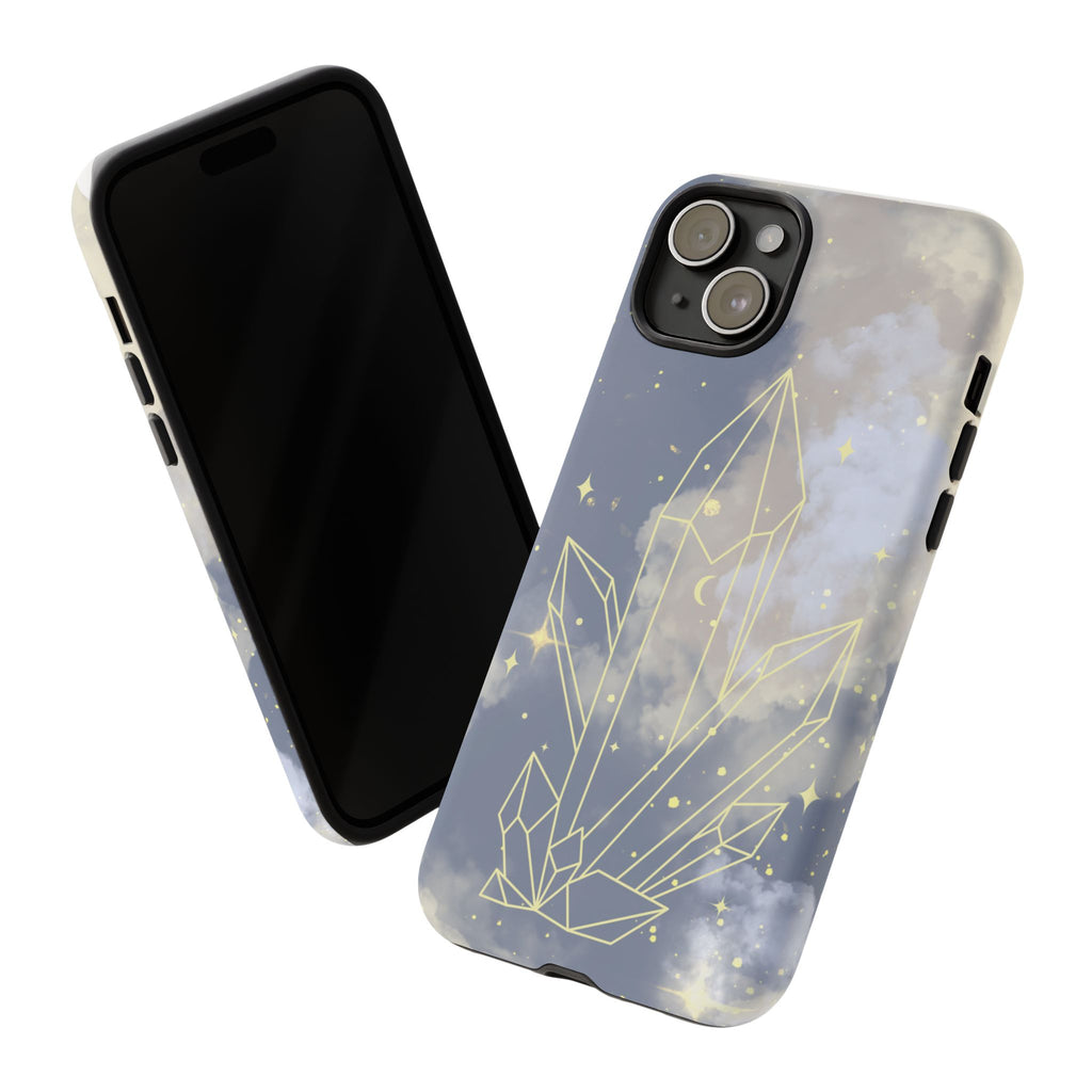 Crystal Moon Tough Phone Case — Mystical Cloudy Sky Protective Cover