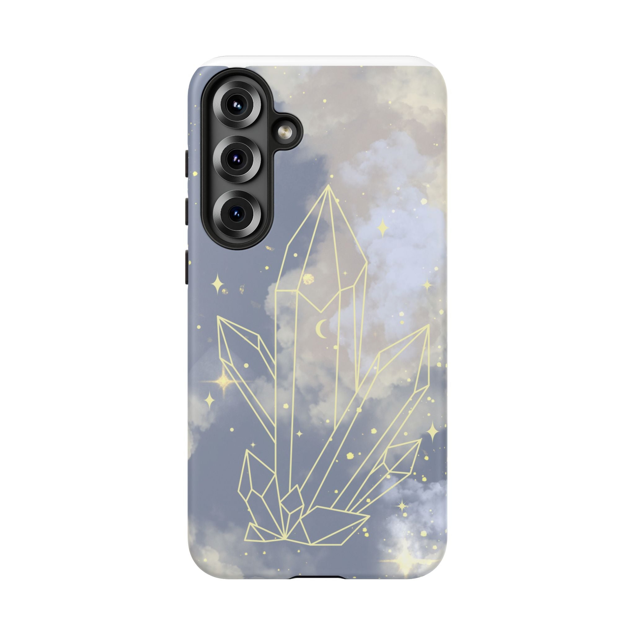 Crystal Moon Tough Phone Case — Mystical Cloudy Sky Protective Cover
