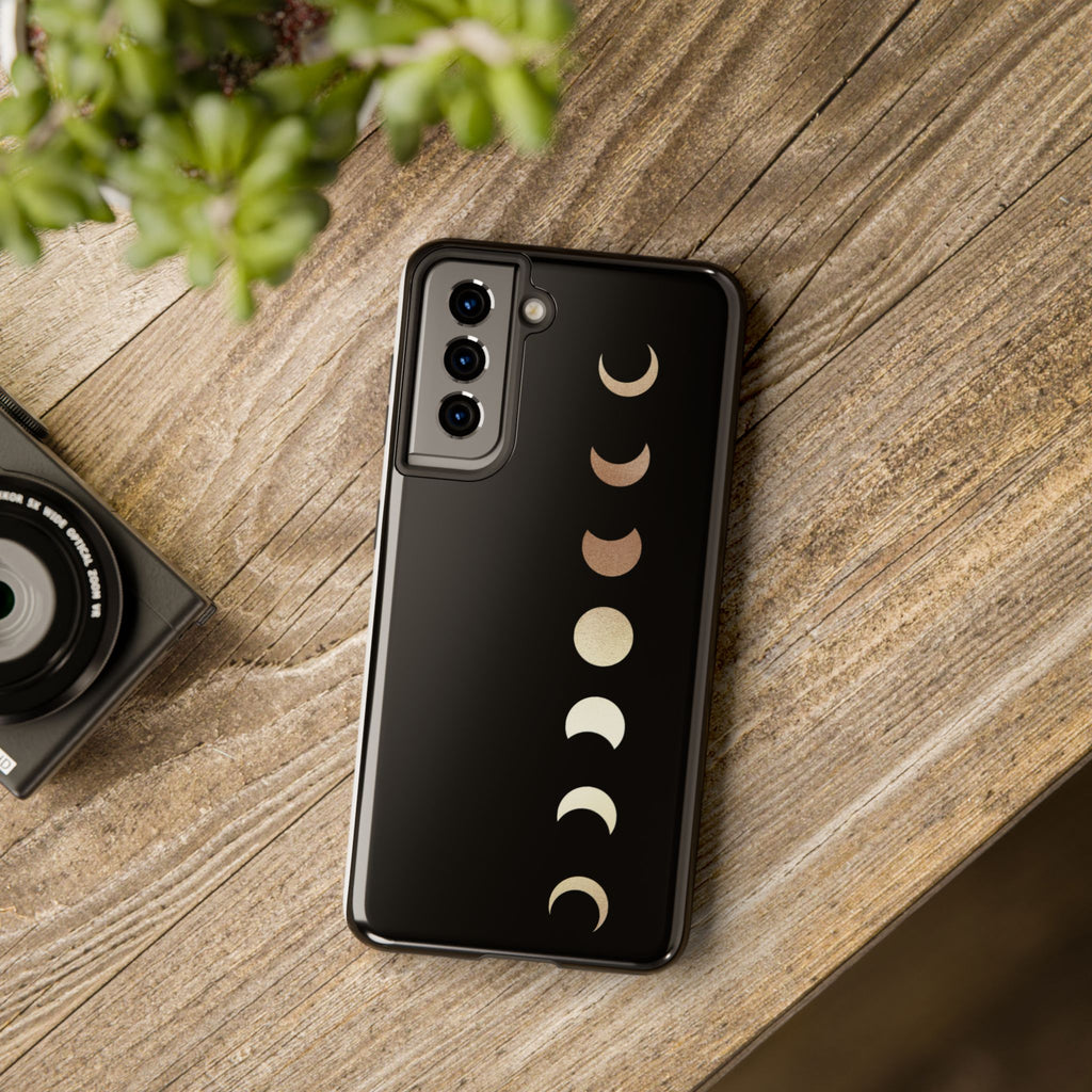Moon Phase Tough Phone Case — Minimalist Celestial iPhone Protector