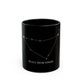Capricorn 'Built From Stress' Constellation Mug — Black Ceramic Coffee Cup (11oz/15oz)