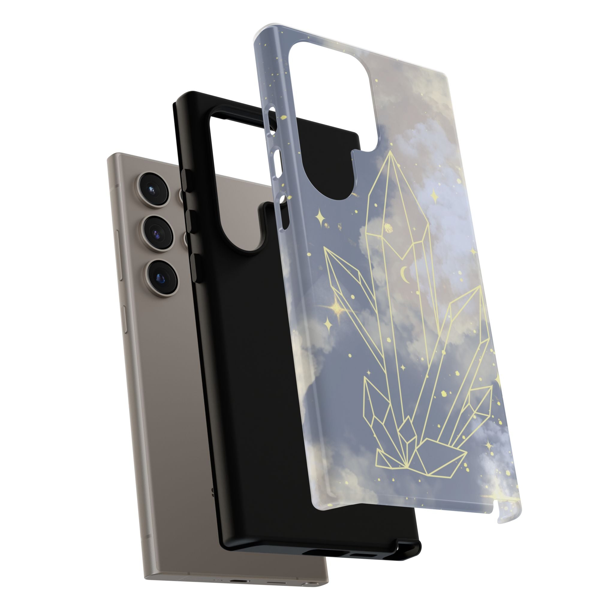 Crystal Moon Tough Phone Case — Mystical Cloudy Sky Protective Cover