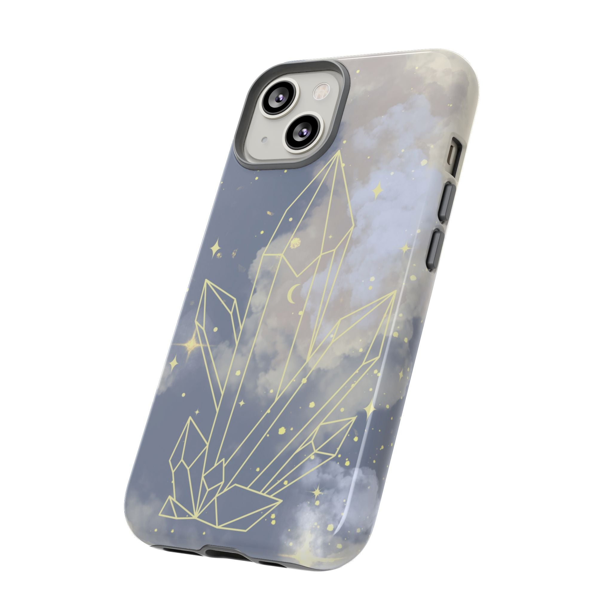 Crystal Moon Tough Phone Case — Mystical Cloudy Sky Protective Cover