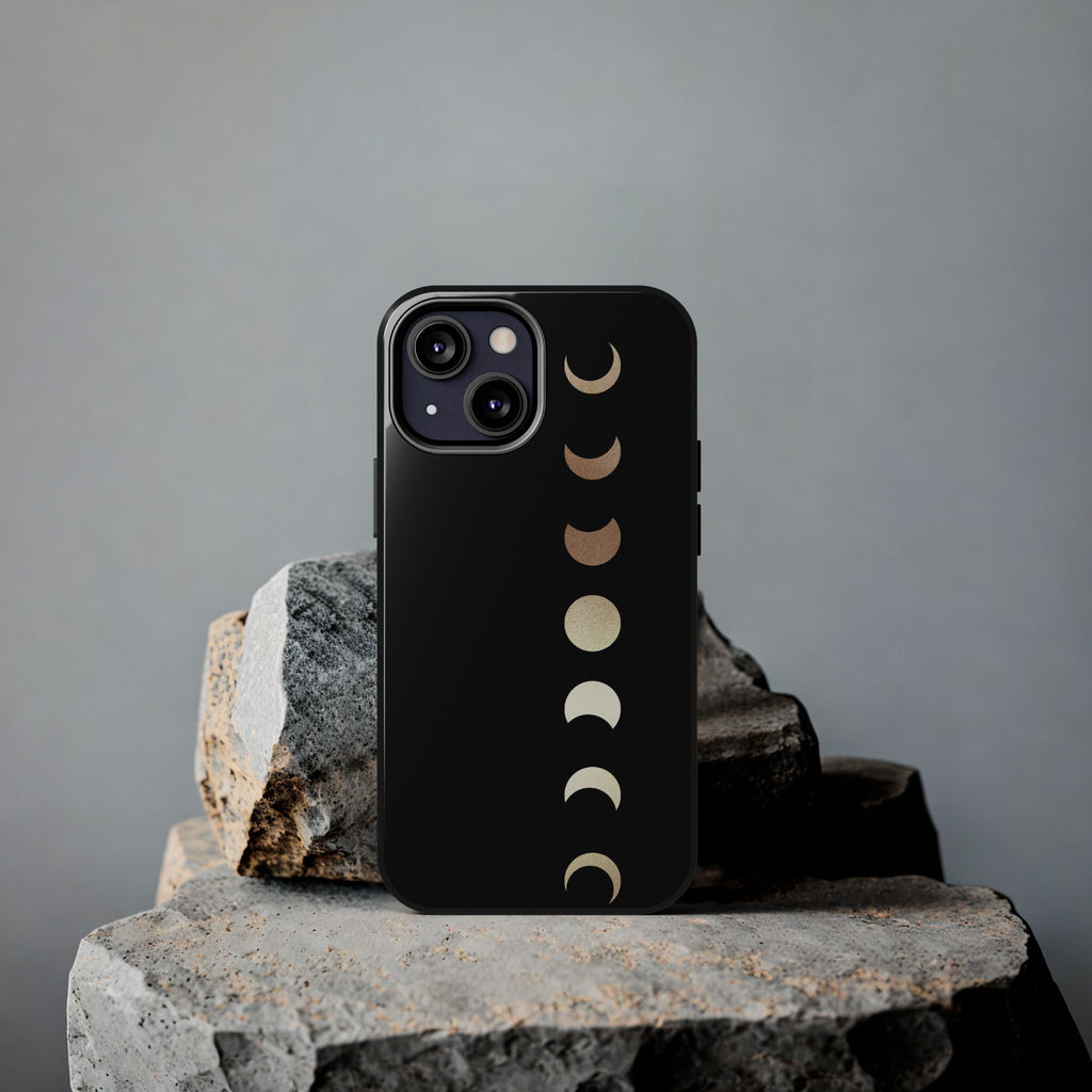 Moon Phase Tough Phone Case — Minimalist Celestial iPhone Protector