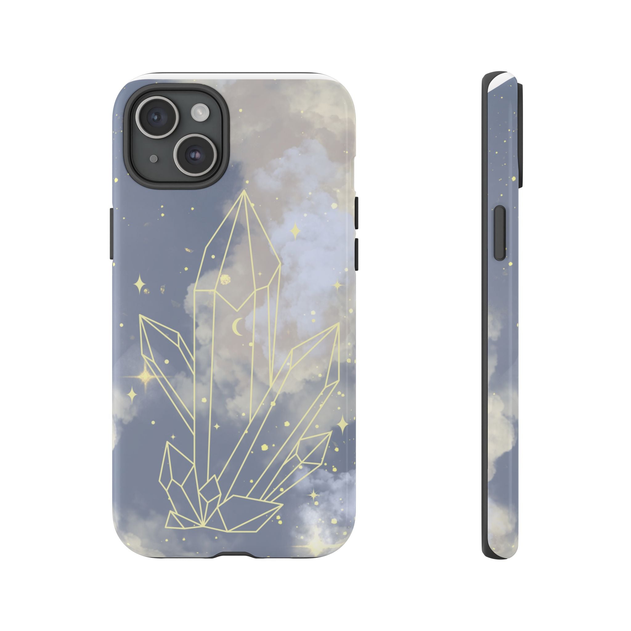Crystal Moon Tough Phone Case — Mystical Cloudy Sky Protective Cover