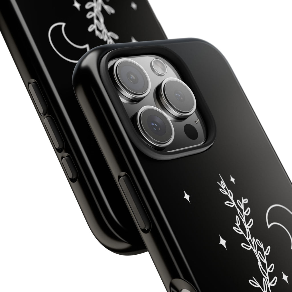Floral Moon Tough Phone Case – Night Sky Botanical Phone Cover