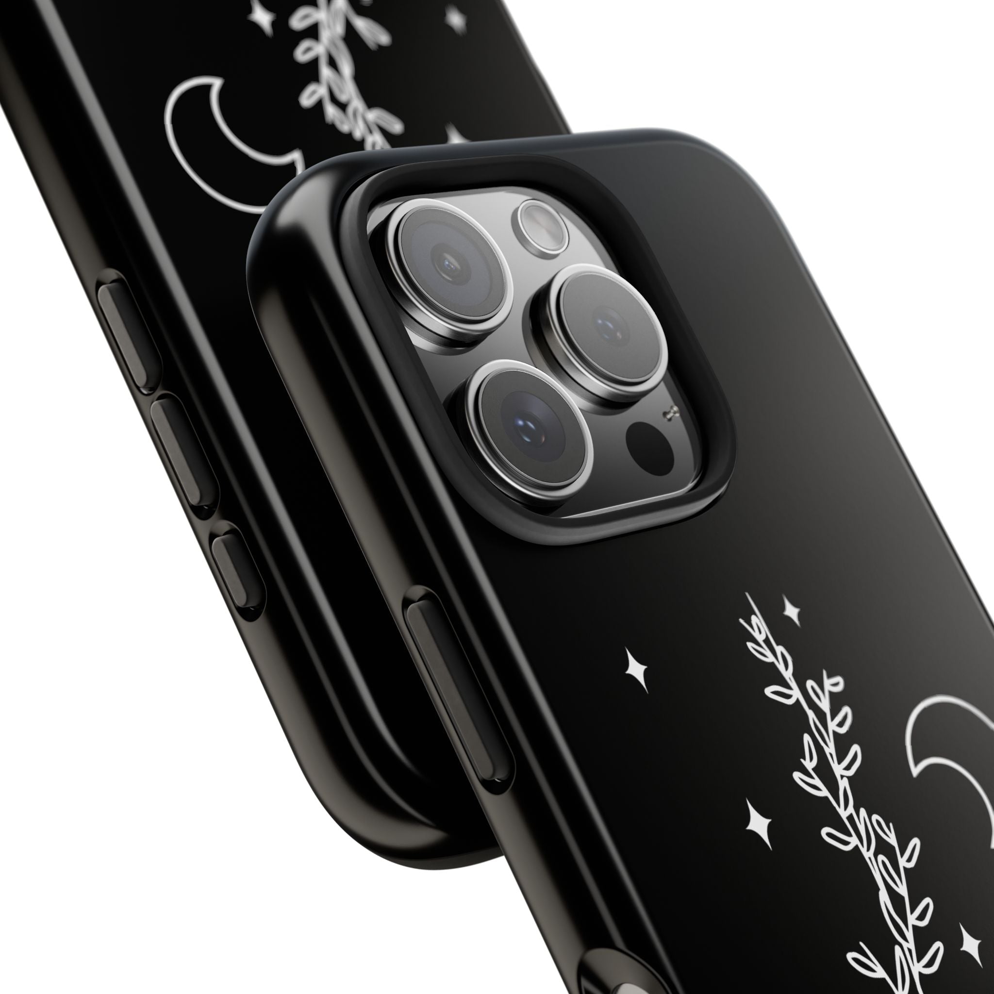 Floral Moon Tough Phone Case – Night Sky Botanical Phone Cover